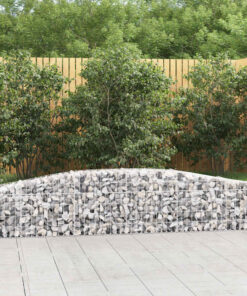 vidaXL Schanskorf gewelfd 400x30x40/60 cm gegalvaniseerd ijzer