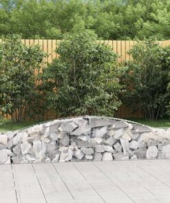 vidaXL Schanskorf gewelfd 400x30x40/60 cm gegalvaniseerd ijzer