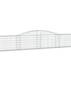 vidaXL Schanskorf gewelfd 400x30x60/80 cm gegalvaniseerd ijzer