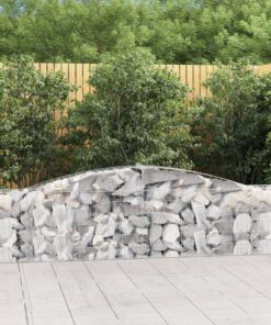 vidaXL Schanskorf gewelfd 400x30x60/80 cm gegalvaniseerd ijzer