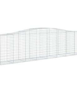 vidaXL Schanskorf gewelfd 400x50x100/120 cm gegalvaniseerd ijzer