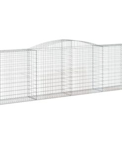 vidaXL Schanskorf gewelfd 400x50x120/140 cm gegalvaniseerd ijzer