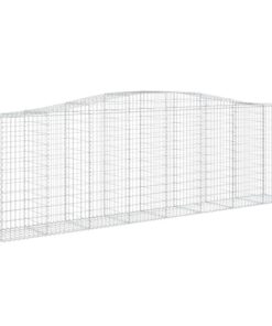 vidaXL Schanskorf gewelfd 400x50x120/140 cm gegalvaniseerd ijzer