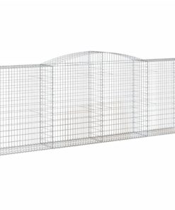 vidaXL Schanskorf gewelfd 400x50x140/160 cm gegalvaniseerd ijzer