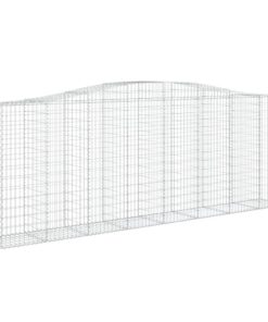 vidaXL Schanskorf gewelfd 400x50x140/160 cm gegalvaniseerd ijzer