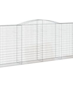 vidaXL Schanskorf gewelfd 400x50x160/180 cm gegalvaniseerd ijzer