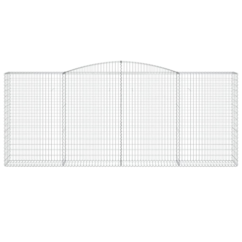 vidaXL Schanskorf gewelfd 400x50x160/180 cm gegalvaniseerd ijzer - Image 3