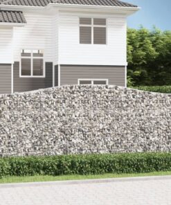 vidaXL Schanskorf gewelfd 400x50x160/180 cm gegalvaniseerd ijzer