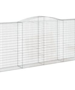 vidaXL Schanskorf gewelfd 400x50x180/200 cm gegalvaniseerd ijzer