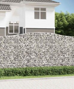 vidaXL Schanskorf gewelfd 400x50x180/200 cm gegalvaniseerd ijzer