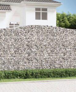 vidaXL Schanskorf gewelfd 400x50x220/240 cm gegalvaniseerd ijzer