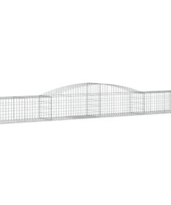 vidaXL Schanskorf gewelfd 400x50x40/60 cm gegalvaniseerd ijzer