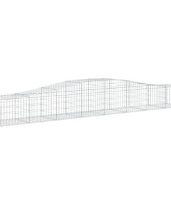 vidaXL Schanskorf gewelfd 400x50x40/60 cm gegalvaniseerd ijzer