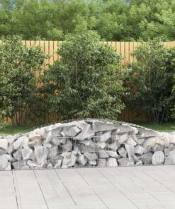 vidaXL Schanskorf gewelfd 400x50x40/60 cm gegalvaniseerd ijzer