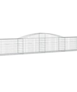 vidaXL Schanskorf gewelfd 400x50x60/80 cm gegalvaniseerd ijzer