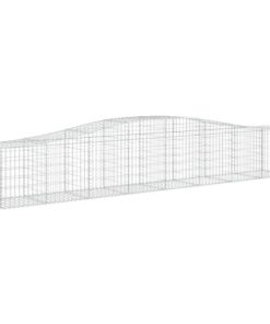 vidaXL Schanskorf gewelfd 400x50x60/80 cm gegalvaniseerd ijzer