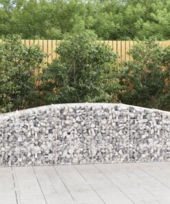 vidaXL Schanskorf gewelfd 400x50x60/80 cm gegalvaniseerd ijzer