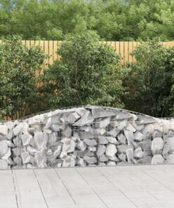 vidaXL Schanskorf gewelfd 400x50x60/80 cm gegalvaniseerd ijzer