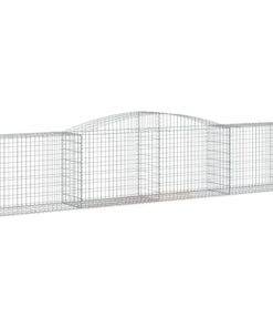 vidaXL Schanskorf gewelfd 400x50x80/100 cm gegalvaniseerd ijzer