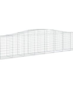 vidaXL Schanskorf gewelfd 400x50x80/100 cm gegalvaniseerd ijzer
