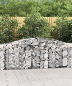 vidaXL Schanskorf gewelfd 400x50x80/100 cm gegalvaniseerd ijzer