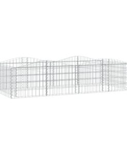 vidaXL Schanskorf gewelfd verhoogd 200x100x50 cm gegalvaniseerd ijzer