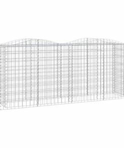 vidaXL Schanskorf gewelfd verhoogd 200x50x100 cm gegalvaniseerd ijzer