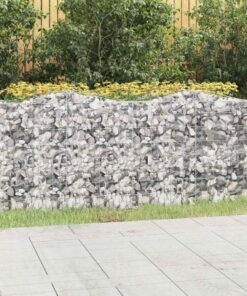 vidaXL Schanskorf gewelfd verhoogd 200x50x100 cm gegalvaniseerd ijzer