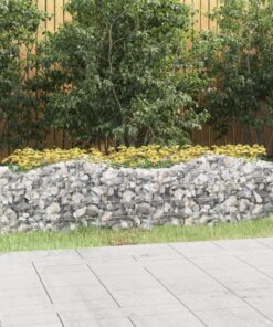 vidaXL Schanskorf gewelfd verhoogd 200x50x50 cm gegalvaniseerd ijzer