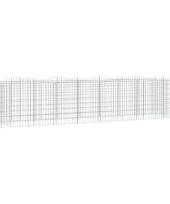 vidaXL Schanskorf gewelfd verhoogd 400x100x100 cm gegalvaniseerd ijzer