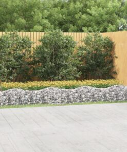 vidaXL Schanskorf gewelfd verhoogd 400x100x50 cm gegalvaniseerd ijzer