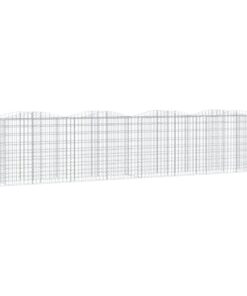 vidaXL Schanskorf gewelfd verhoogd 400x50x100 cm gegalvaniseerd ijzer