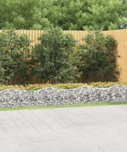 vidaXL Schanskorf gewelfd verhoogd 400x50x50 cm gegalvaniseerd ijzer