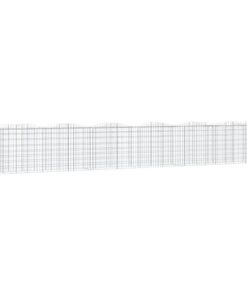 vidaXL Schanskorf gewelfd verhoogd 600x50x100 cm gegalvaniseerd ijzer