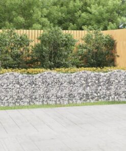 vidaXL Schanskorf gewelfd verhoogd 600x50x100 cm gegalvaniseerd ijzer