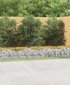 vidaXL Schanskorf gewelfd verhoogd 600x50x50 cm gegalvaniseerd ijzer