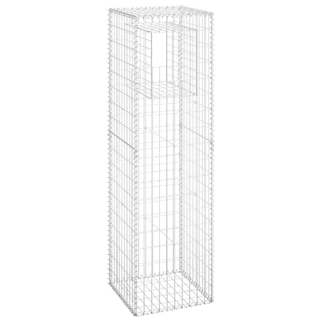 vidaXL Schanskorf paal 50x50x180 cm ijzer