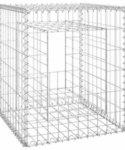 vidaXL Schanskorf paal 50x50x60 cm ijzer