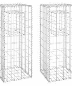 vidaXL Schanskorf palen 2 st 40x40x100 cm ijzer