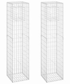 vidaXL Schanskorf palen 2 st 40x40x180 cm ijzer