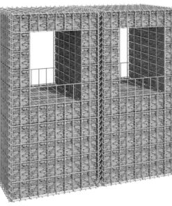 vidaXL Schanskorf palen 2 st 50x50x100 cm ijzer