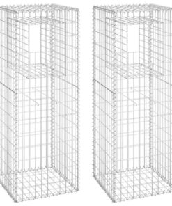 vidaXL Schanskorf palen 2 st 50x50x140 cm ijzer