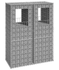 vidaXL Schanskorf palen 2 st 50x50x140 cm ijzer
