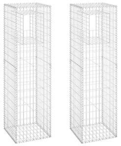 vidaXL Schanskorf palen 2 st 50x50x180 cm ijzer