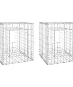 vidaXL Schanskorf palen 2 st 50x50x60 cm ijzer