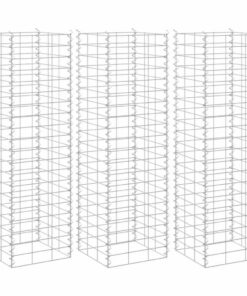 vidaXL Schanskorf plantenbakken 3 st verhoogd 30x30x100 cm ijzer