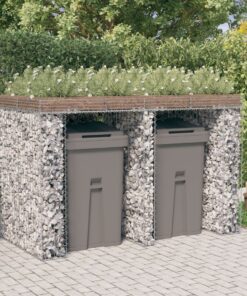 vidaXL Schanskorf voor vuilnisbak 192x91x120 cm gegalvaniseerd ijzer