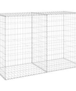 vidaXL Schanskorfmuur met deksels 150x60x100 cm gegalvaniseerd staal