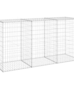 vidaXL Schanskorfmuur met deksels 200x60x100 cm gegalvaniseerd staal