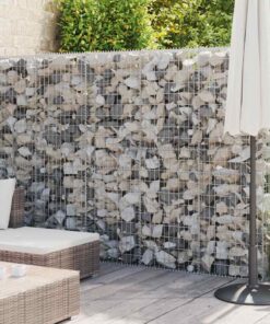 vidaXL Schanskorfmuur met deksels 300x30x200 cm gegalvaniseerd staal